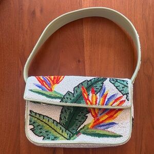 STAUD Tropical Beaded Shoulder Bag
